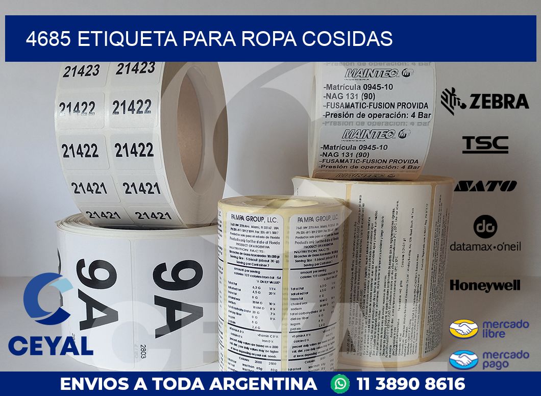 4685 ETIQUETA PARA ROPA COSIDAS