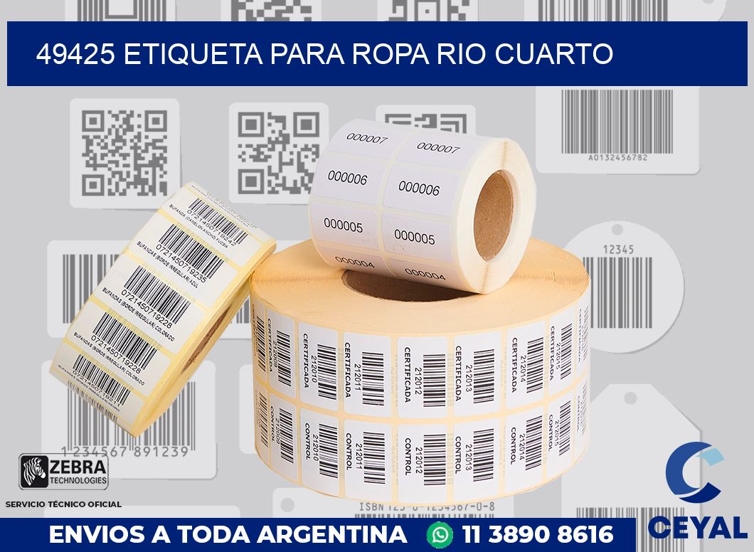 49425 ETIQUETA PARA ROPA RIO CUARTO