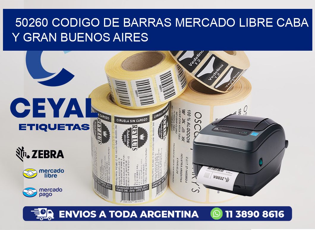 50260 CODIGO DE BARRAS MERCADO LIBRE CABA Y GRAN BUENOS AIRES