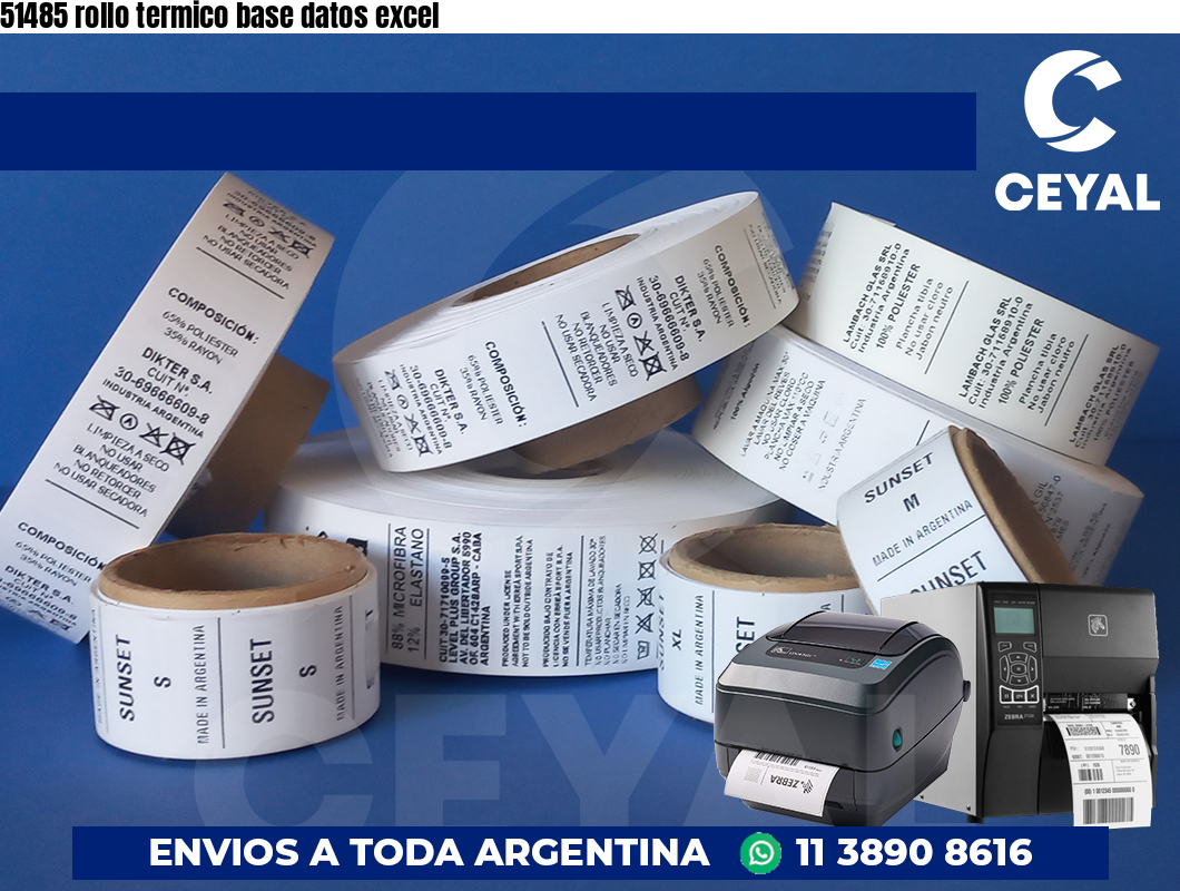 51485 rollo termico base datos excel