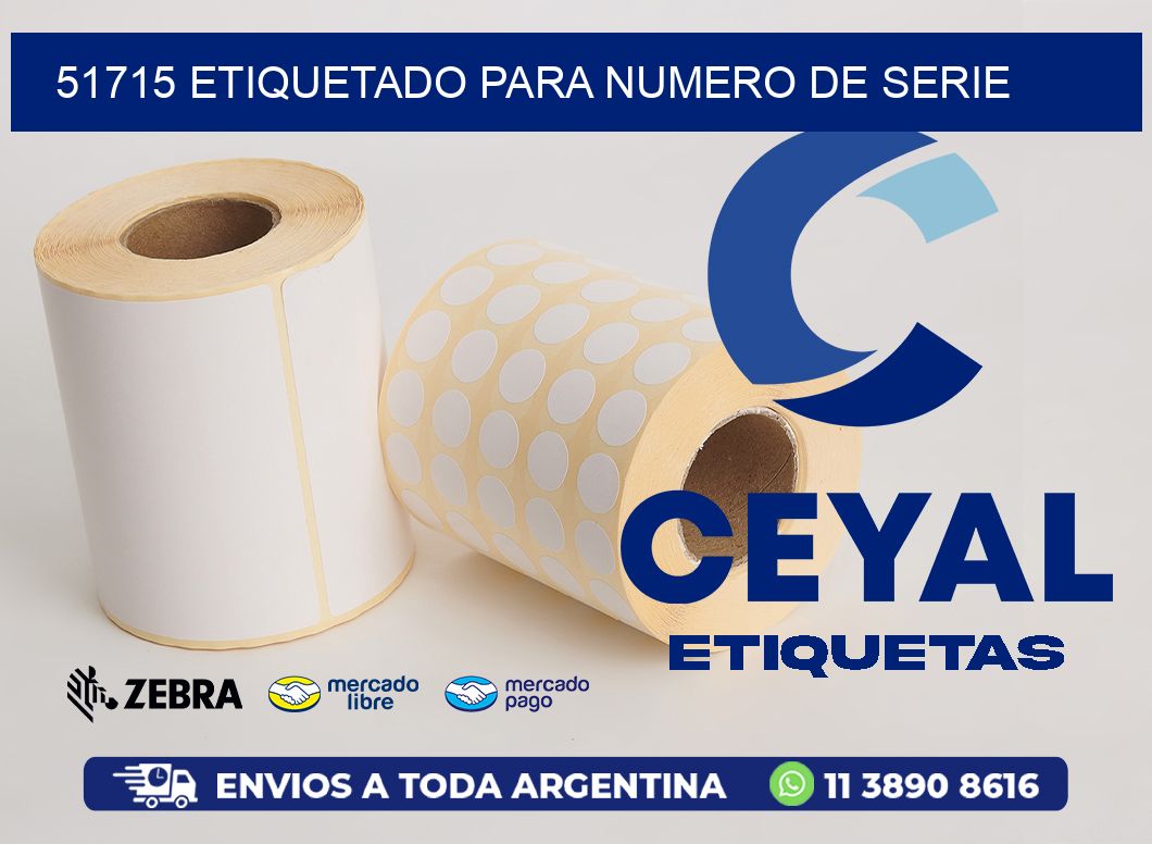 51715 etiquetado para numero de serie