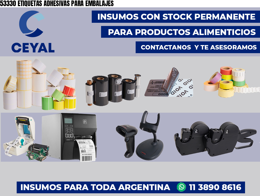 53330 ETIQUETAS ADHESIVAS PARA EMBALAJES