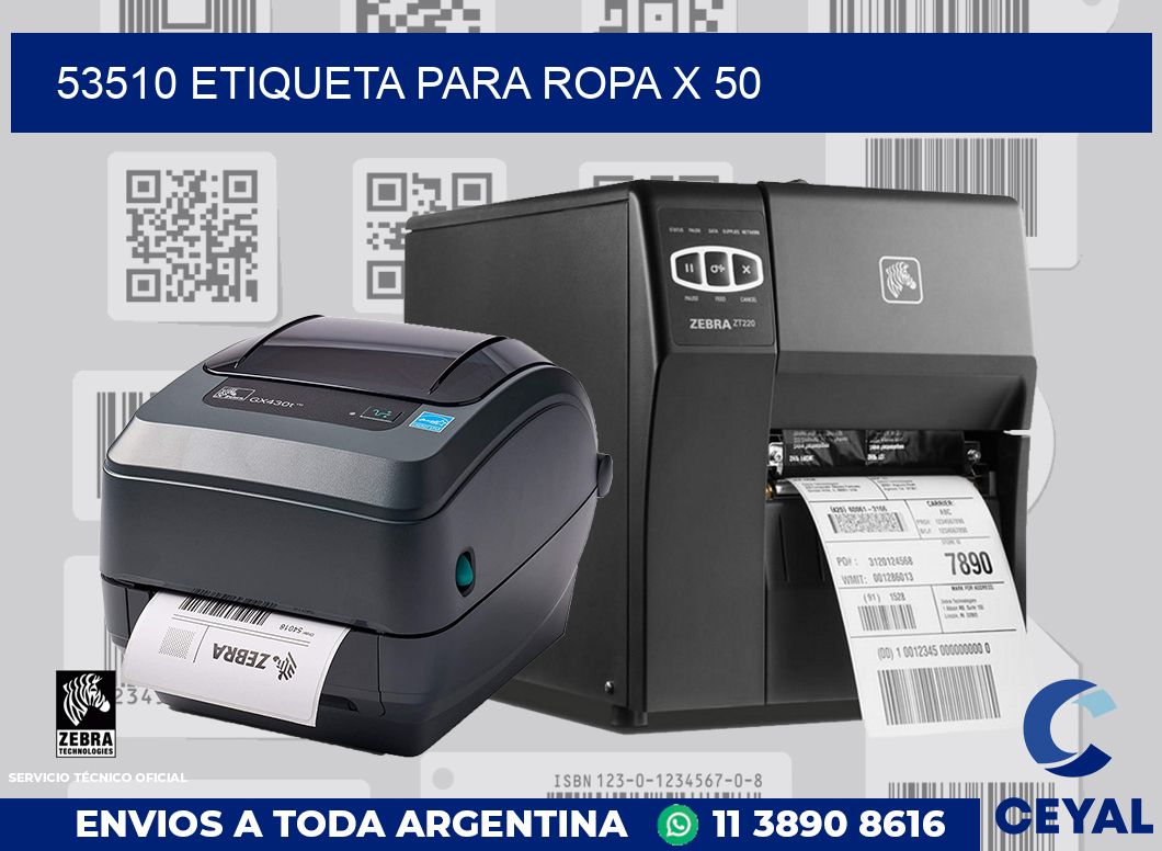 53510 ETIQUETA PARA ROPA X 50
