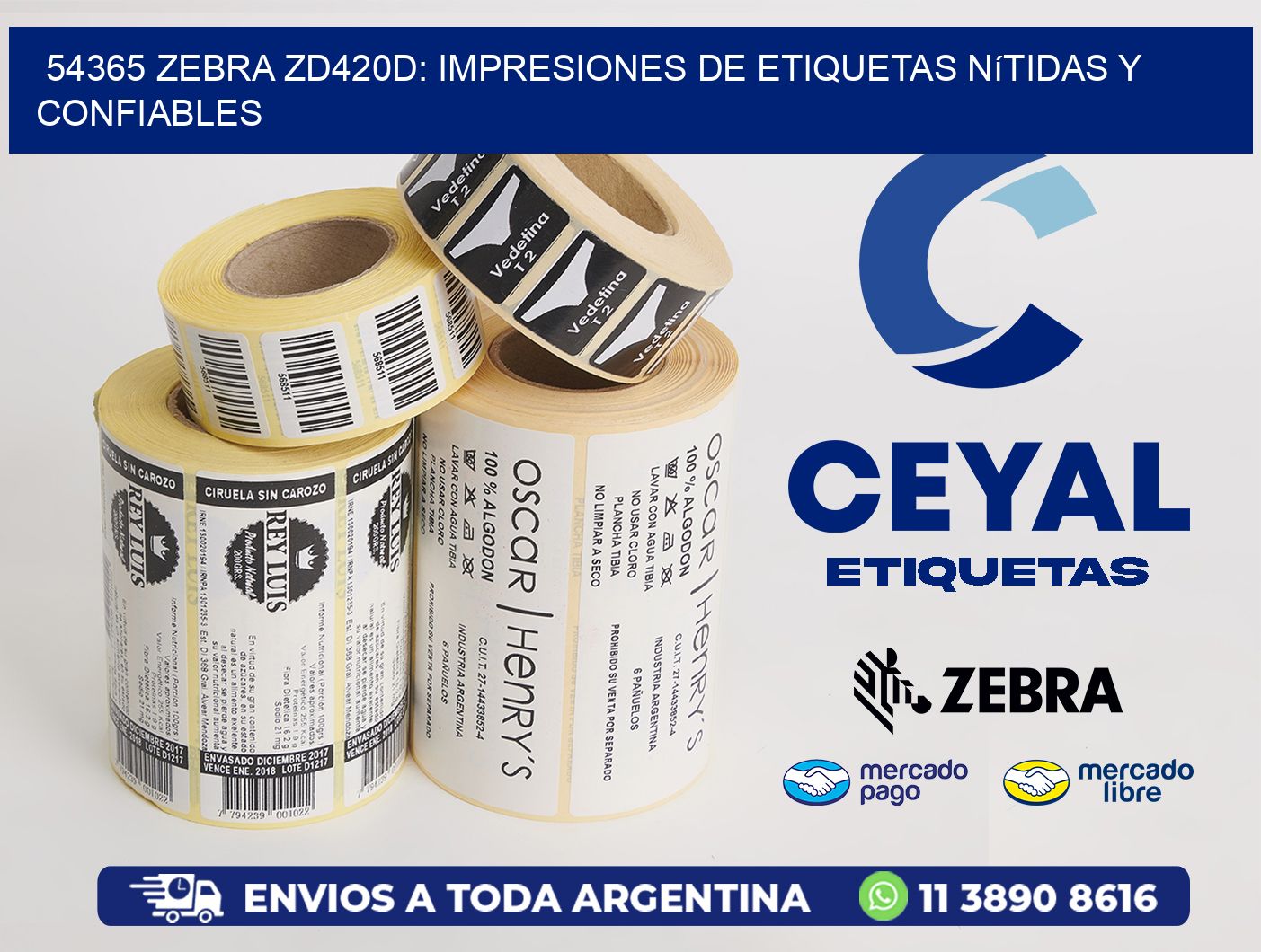 54365 Zebra ZD420D: Impresiones de Etiquetas Nítidas y Confiables