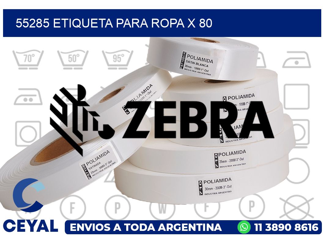 55285 ETIQUETA PARA ROPA X 80