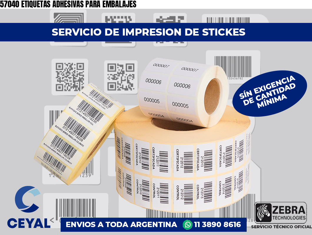 57040 ETIQUETAS ADHESIVAS PARA EMBALAJES