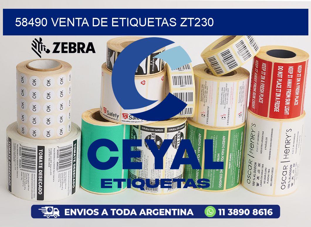 58490 VENTA DE ETIQUETAS ZT230