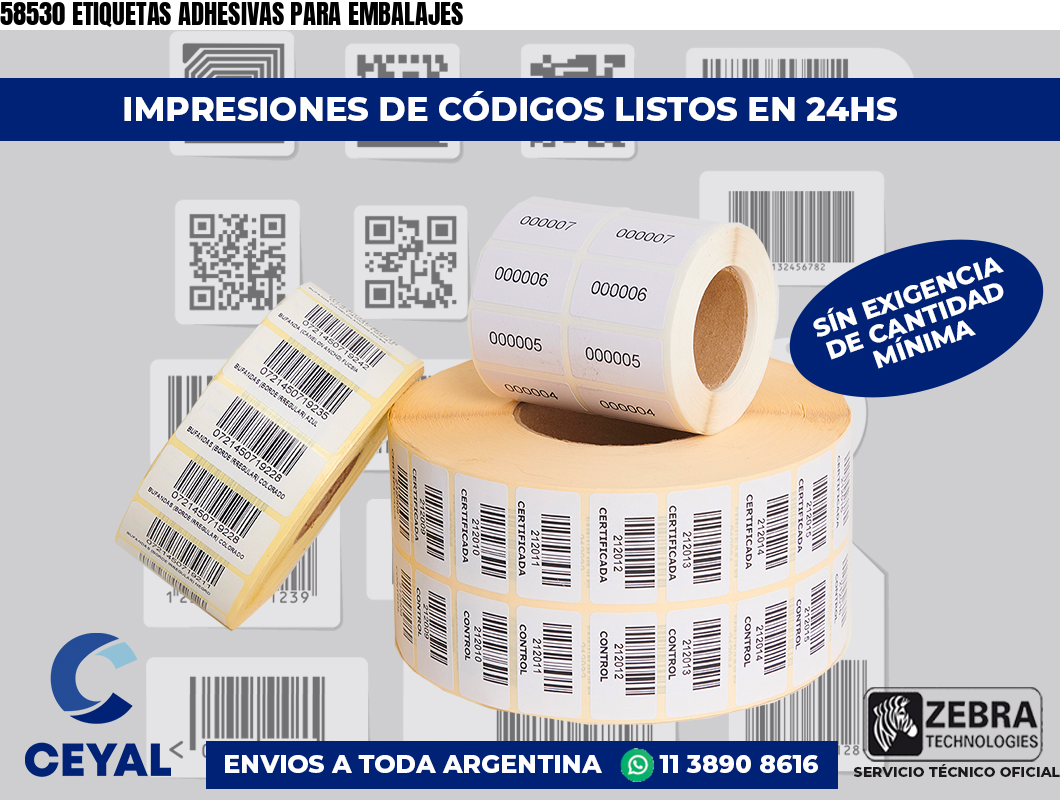 58530 ETIQUETAS ADHESIVAS PARA EMBALAJES