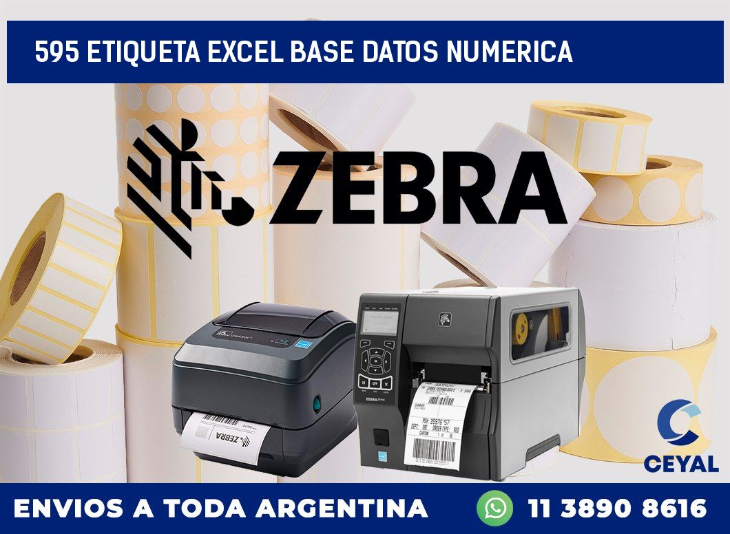 595 etiqueta excel base datos numerica
