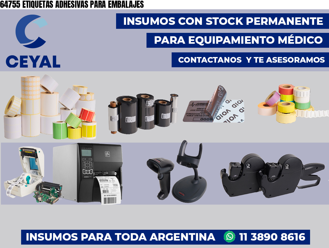 64755 ETIQUETAS ADHESIVAS PARA EMBALAJES
