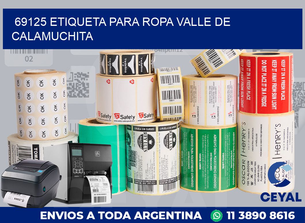 69125 ETIQUETA PARA ROPA VALLE DE CALAMUCHITA