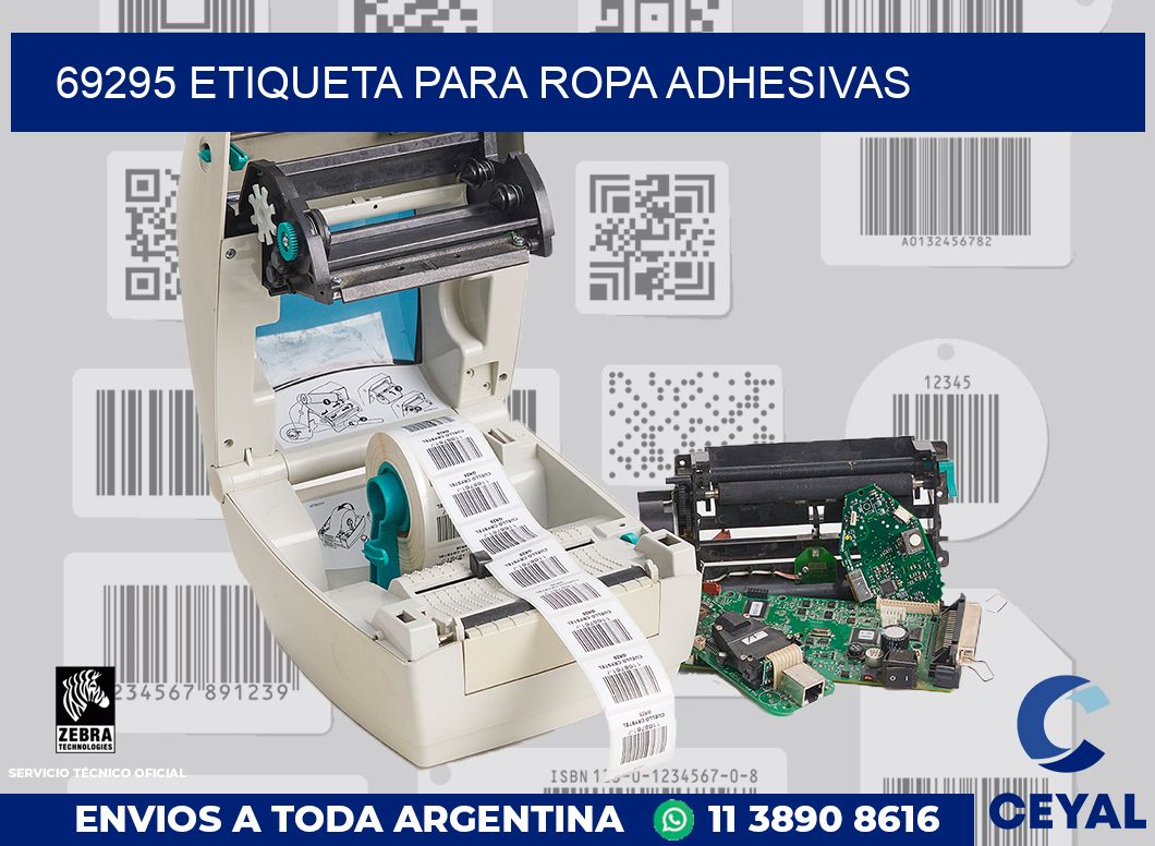69295 ETIQUETA PARA ROPA ADHESIVAS