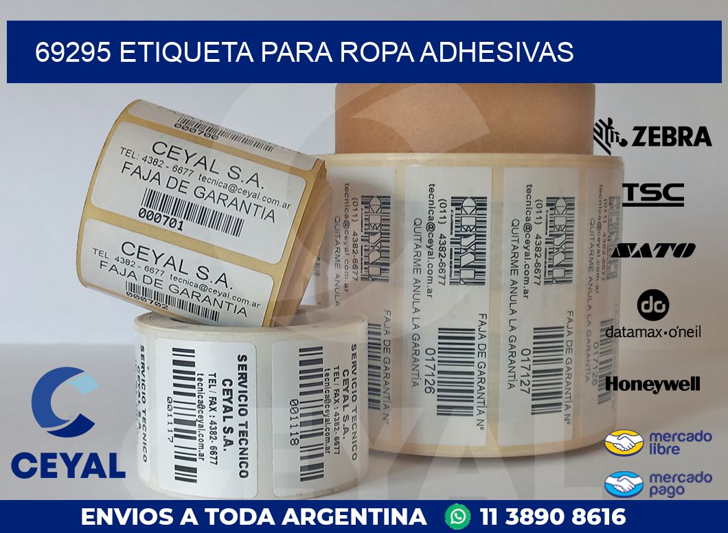69295 ETIQUETA PARA ROPA ADHESIVAS