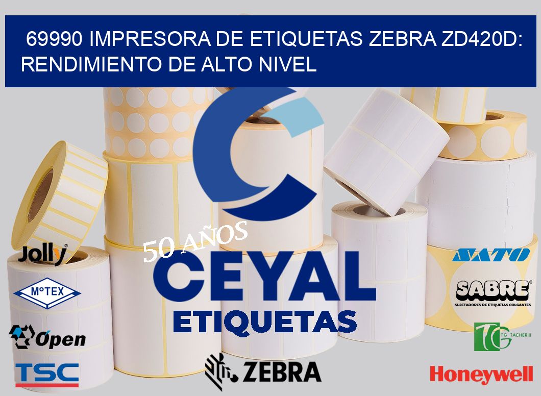 69990 Impresora de Etiquetas Zebra ZD420D: Rendimiento de Alto Nivel