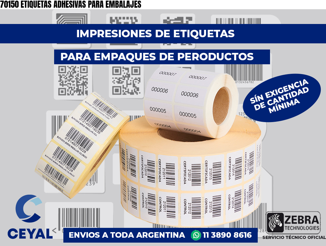 70150 ETIQUETAS ADHESIVAS PARA EMBALAJES