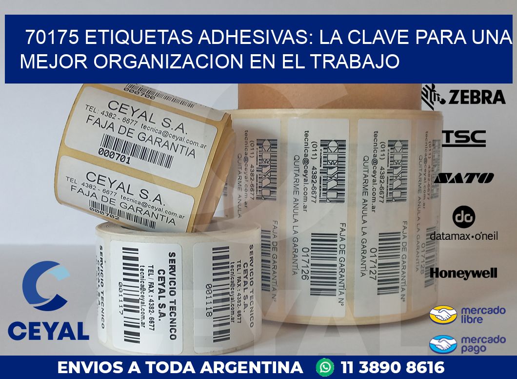 70175 ETIQUETAS ADHESIVAS: LA CLAVE PARA UNA MEJOR ORGANIZACION EN EL TRABAJO