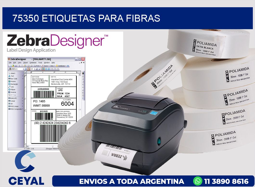 75350 ETIQUETAS PARA FIBRAS
