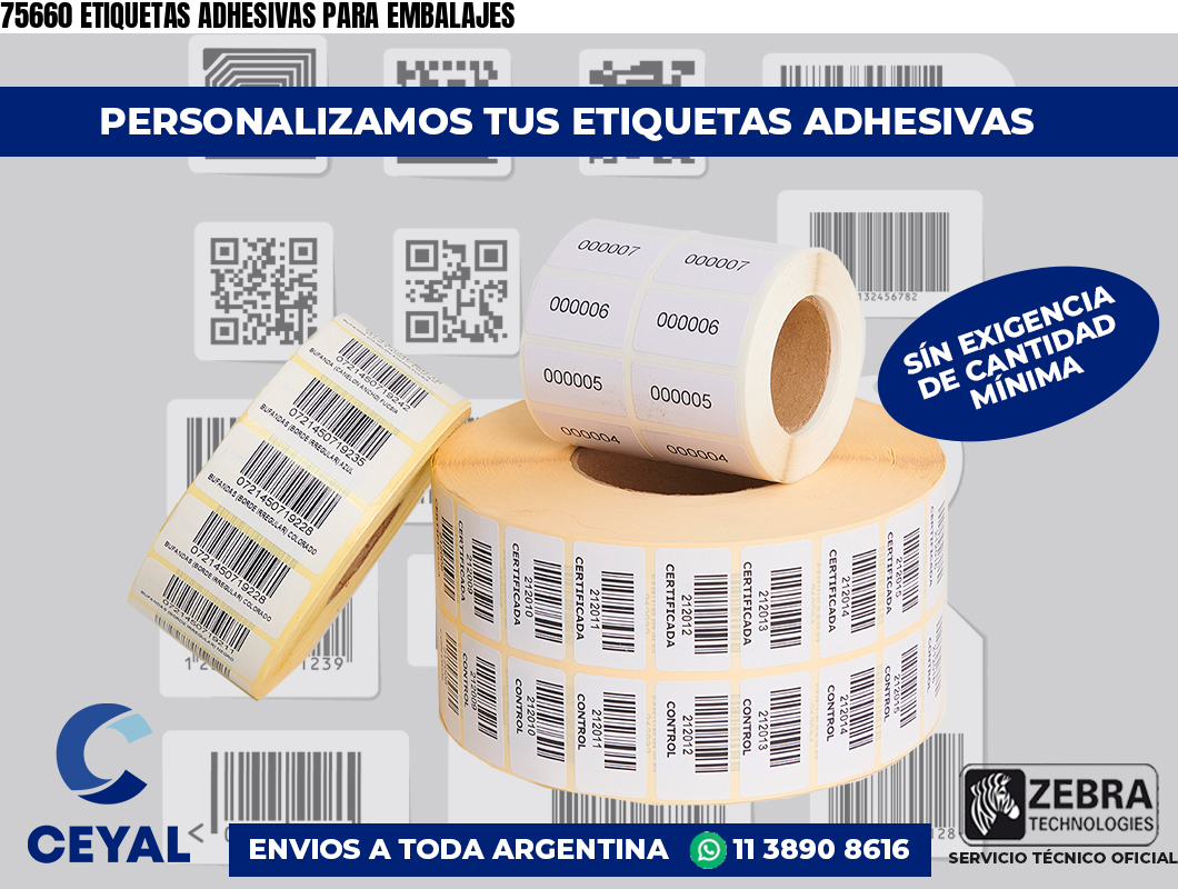 75660 ETIQUETAS ADHESIVAS PARA EMBALAJES