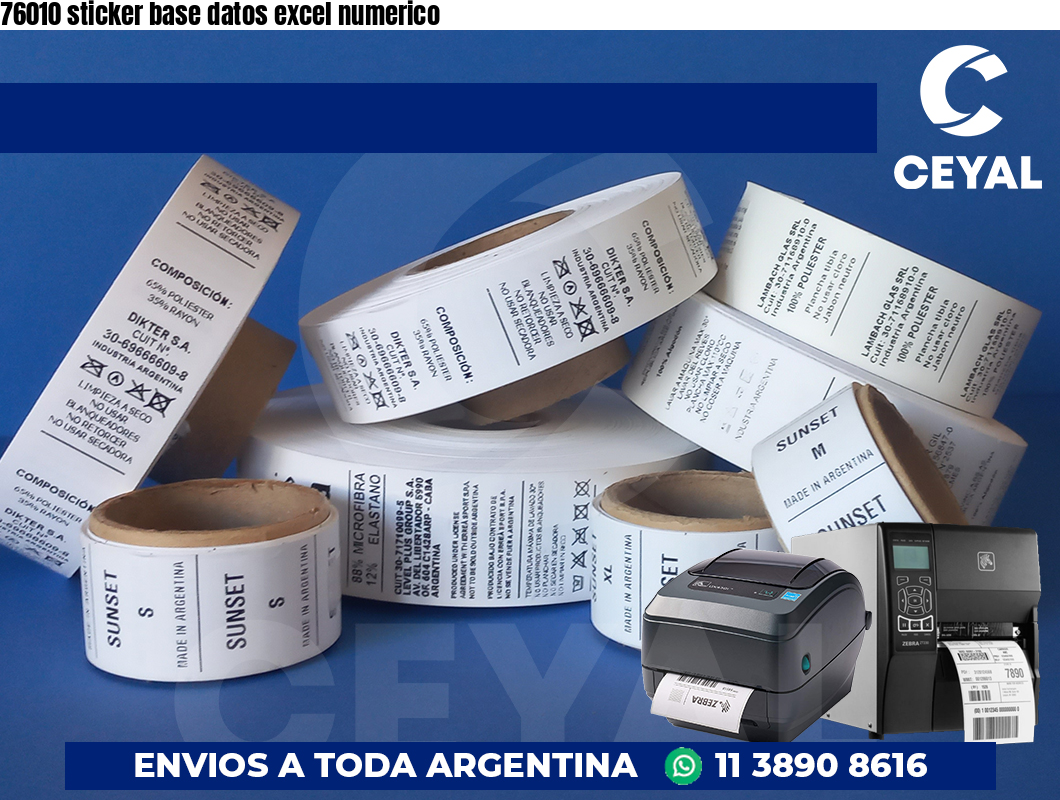 76010 sticker base datos excel numerico