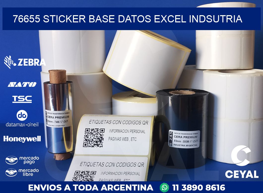 76655 sticker base datos excel indsutria
