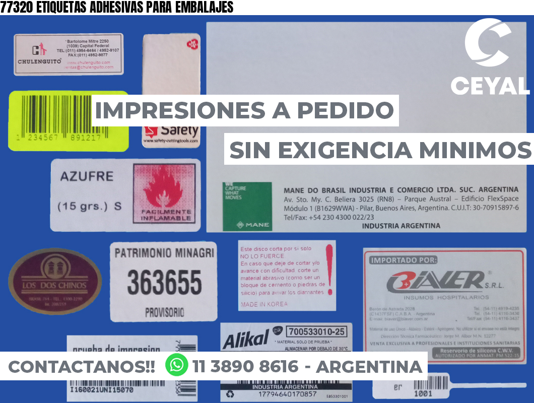 77320 ETIQUETAS ADHESIVAS PARA EMBALAJES