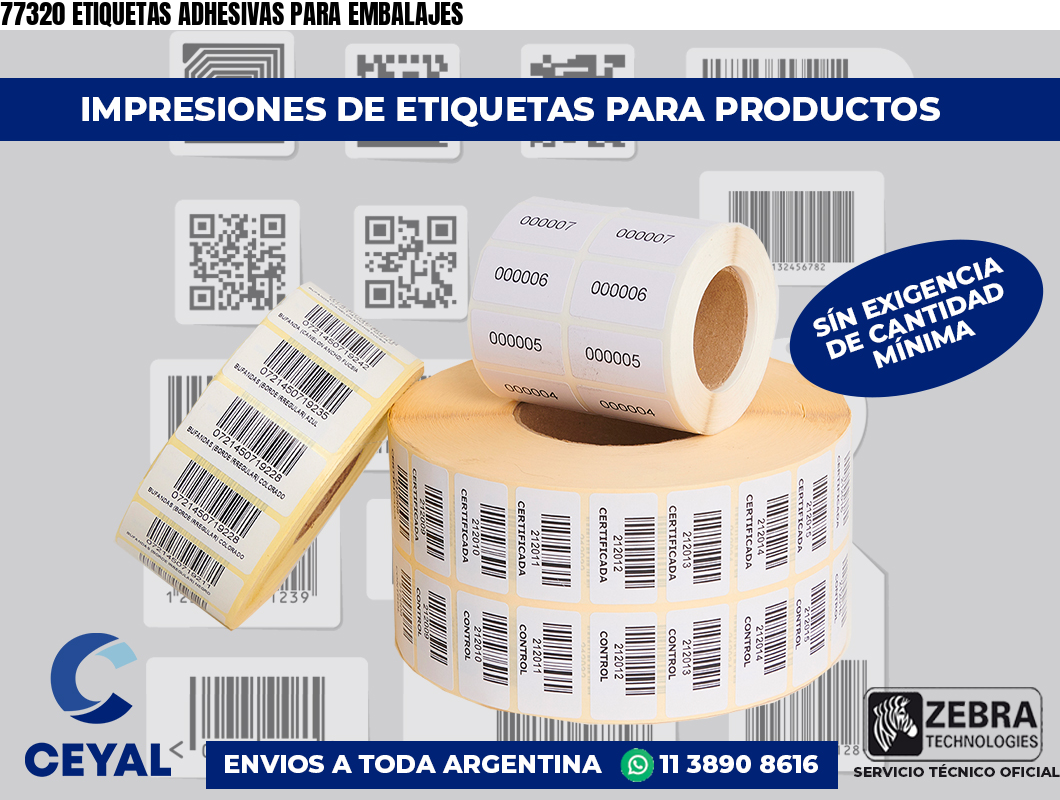 77320 ETIQUETAS ADHESIVAS PARA EMBALAJES
