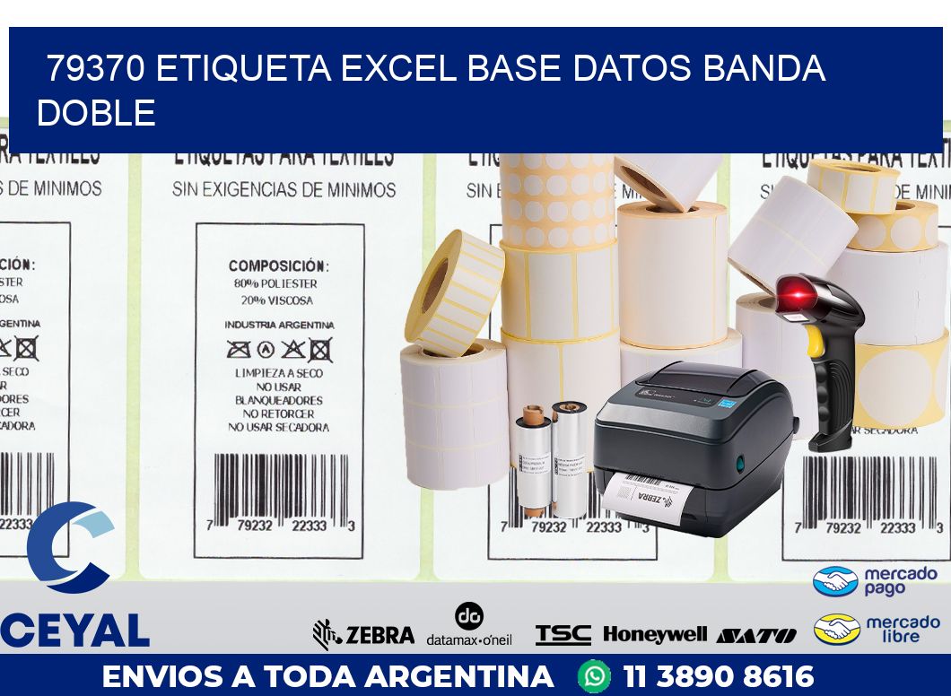 79370 etiqueta excel base datos banda doble