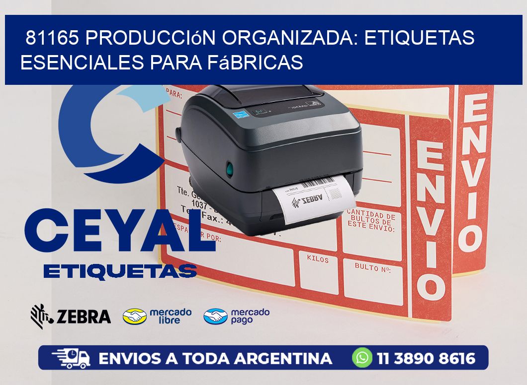 81165 Producción Organizada: Etiquetas Esenciales para Fábricas