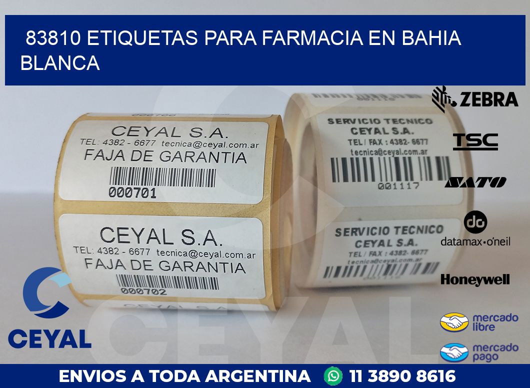 83810 ETIQUETAS PARA FARMACIA EN BAHIA BLANCA