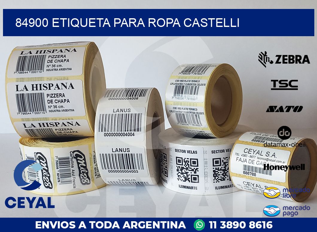 84900 ETIQUETA PARA ROPA CASTELLI