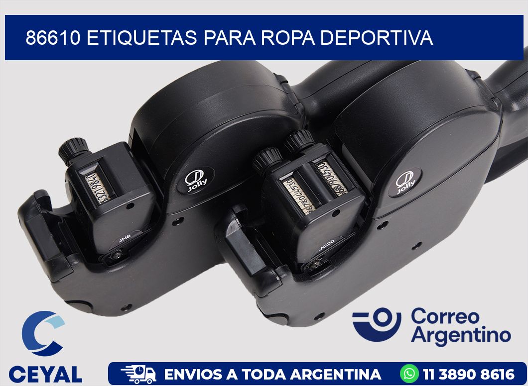 86610 ETIQUETAS PARA ROPA DEPORTIVA