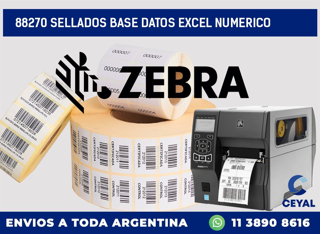 88270 sellados base datos excel numerico