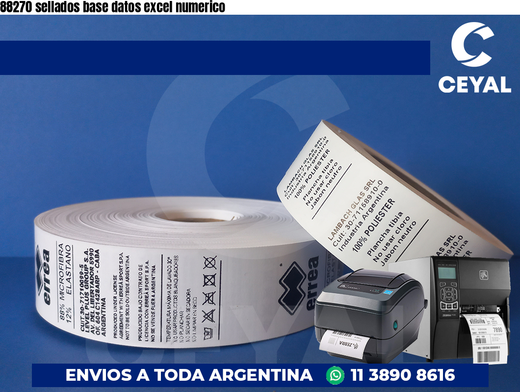 88270 sellados base datos excel numerico