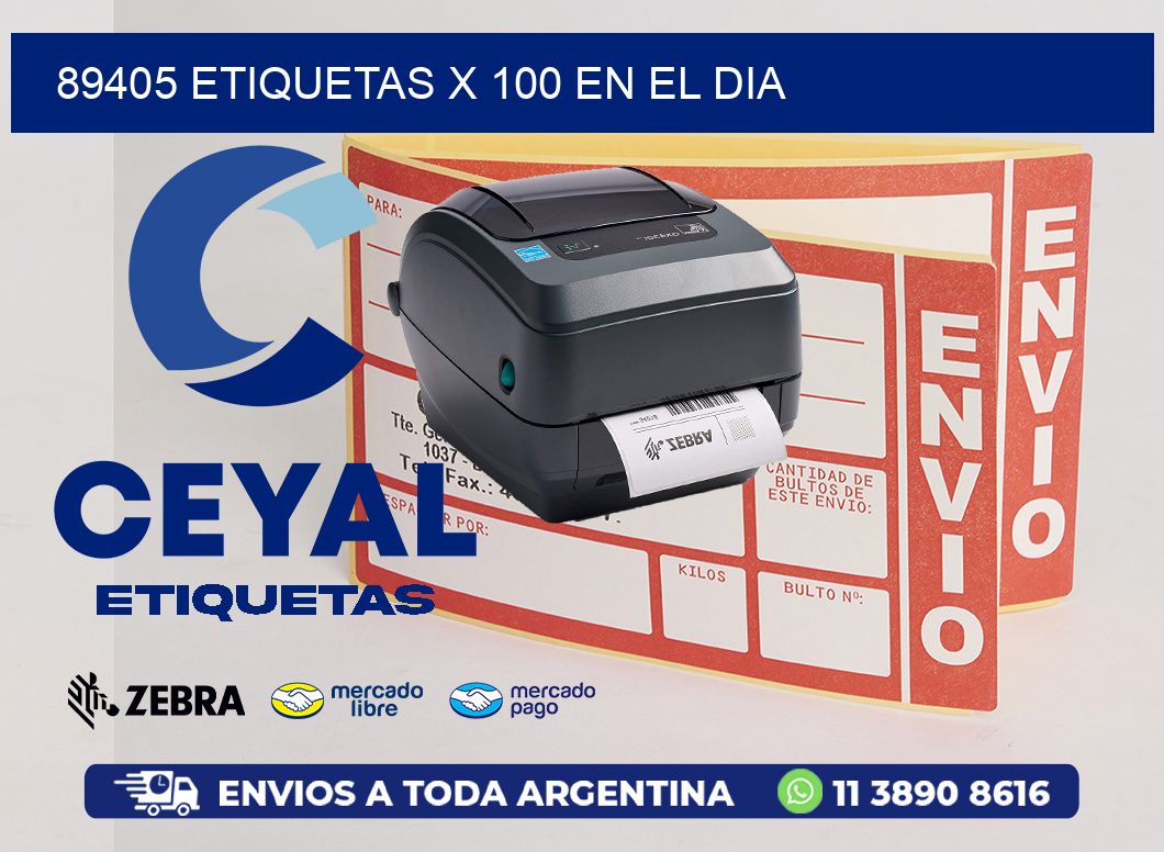89405 ETIQUETAS X 100 EN EL DIA