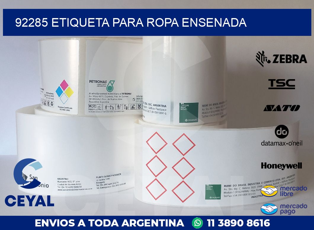 92285 ETIQUETA PARA ROPA ENSENADA