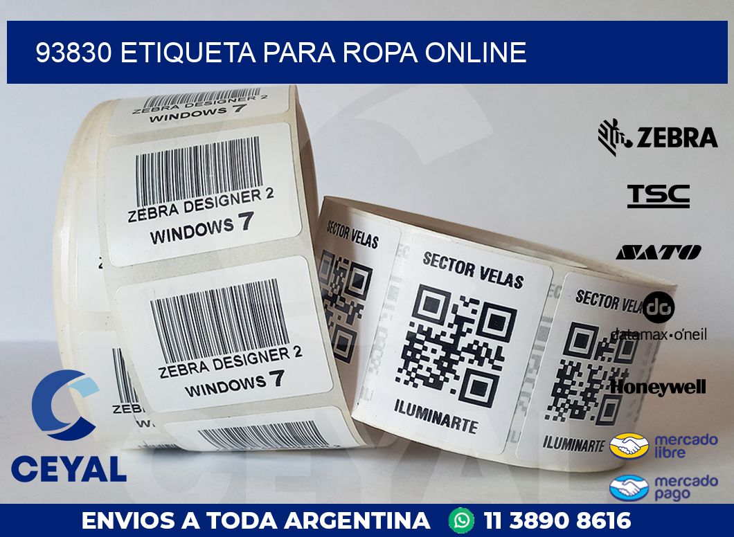 93830 ETIQUETA PARA ROPA ONLINE