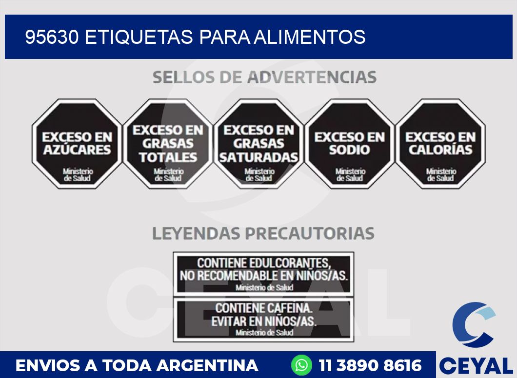 95630 ETIQUETAS PARA ALIMENTOS