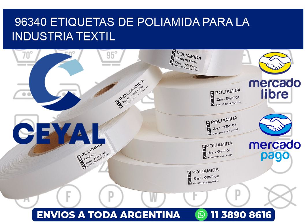96340 ETIQUETAS DE POLIAMIDA PARA LA INDUSTRIA TEXTIL