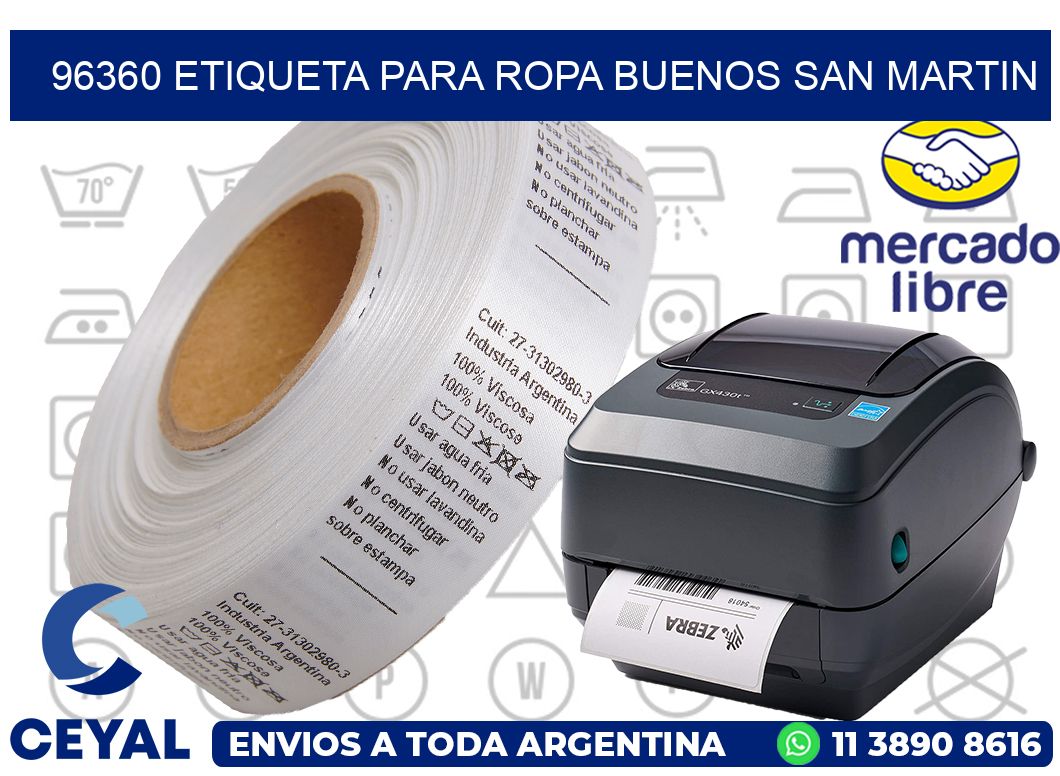 96360 ETIQUETA PARA ROPA BUENOS SAN MARTIN
