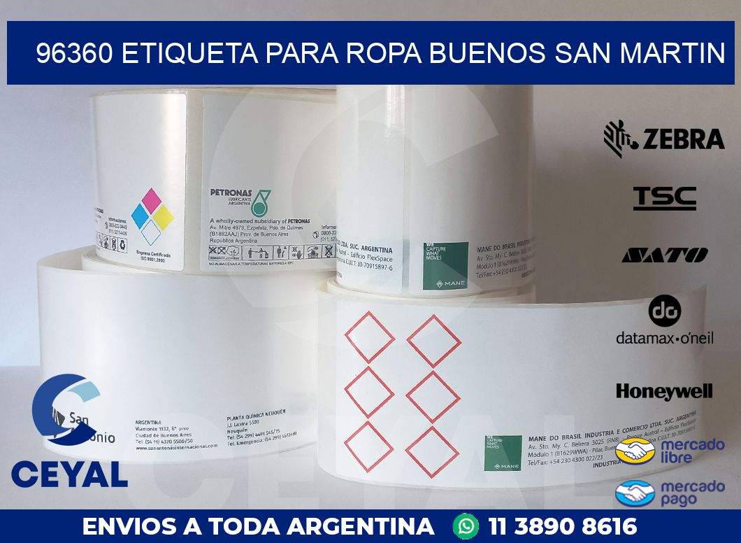 96360 ETIQUETA PARA ROPA BUENOS SAN MARTIN