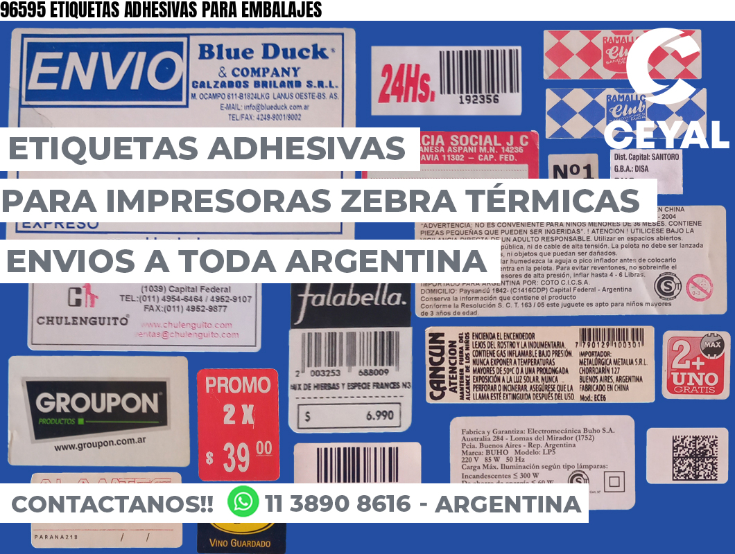 96595 ETIQUETAS ADHESIVAS PARA EMBALAJES