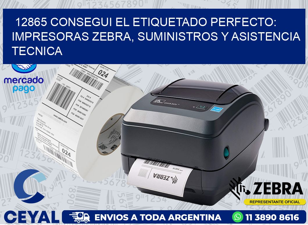 12865 CONSEGUI EL ETIQUETADO PERFECTO: IMPRESORAS ZEBRA, SUMINISTROS Y ASISTENCIA TECNICA