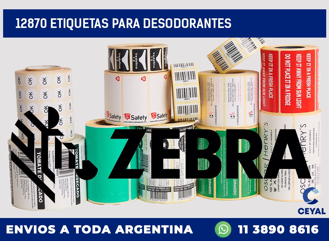 12870 ETIQUETAS PARA DESODORANTES