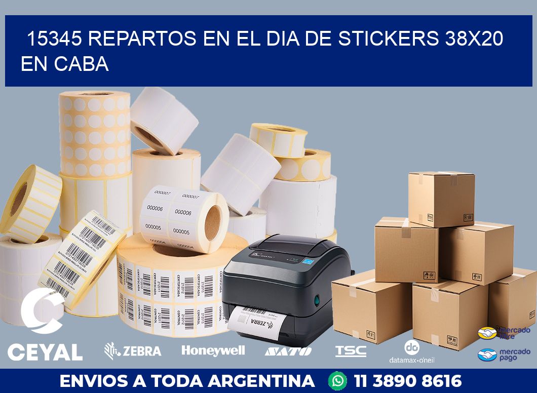 15345 REPARTOS EN EL DIA DE STICKERS 38X20 EN CABA
