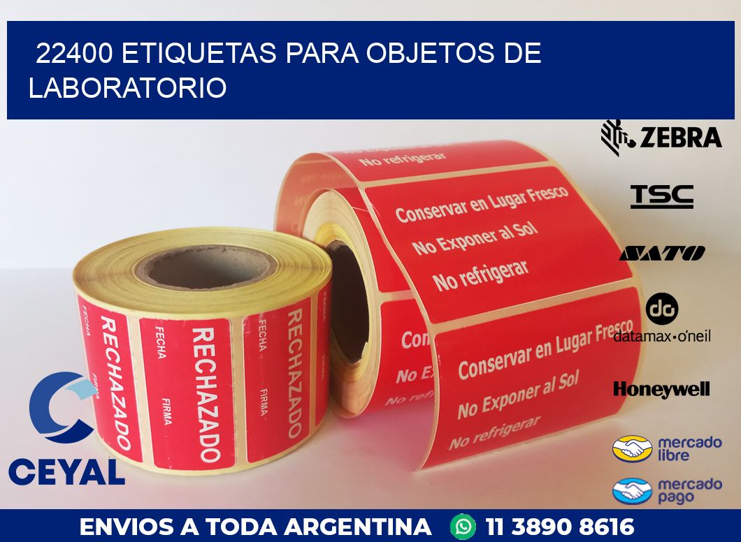 22400 ETIQUETAS PARA OBJETOS DE LABORATORIO