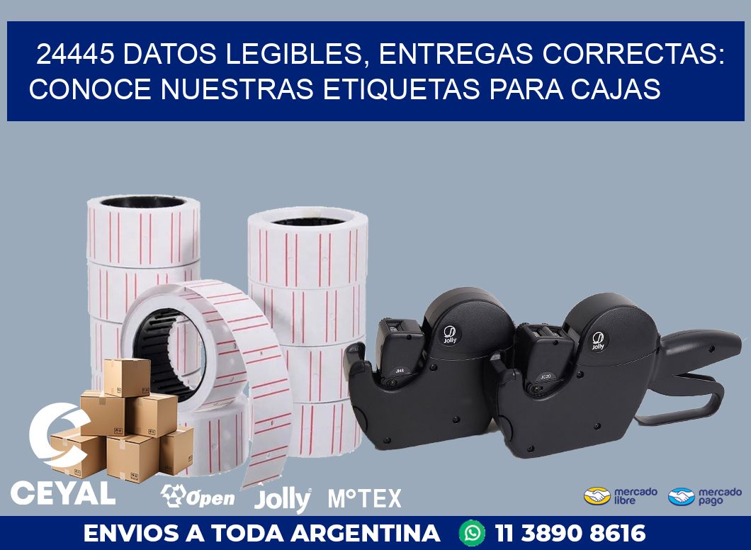 24445 DATOS LEGIBLES, ENTREGAS CORRECTAS: CONOCE NUESTRAS ETIQUETAS PARA CAJAS