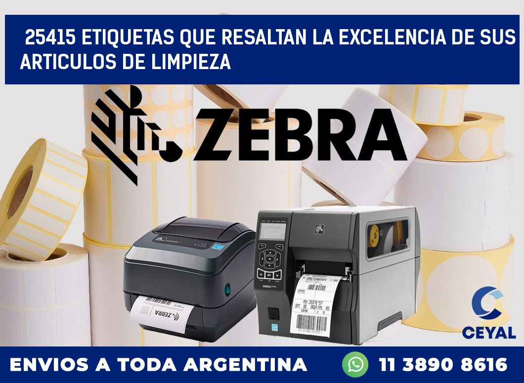 25415 ETIQUETAS QUE RESALTAN LA EXCELENCIA DE SUS ARTICULOS DE LIMPIEZA