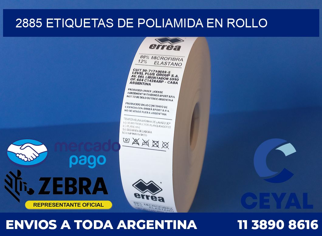 2885 ETIQUETAS DE POLIAMIDA EN ROLLO