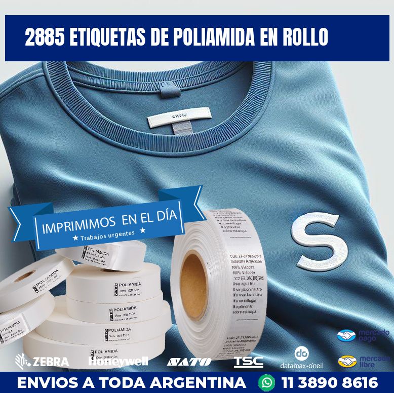 2885 ETIQUETAS DE POLIAMIDA EN ROLLO