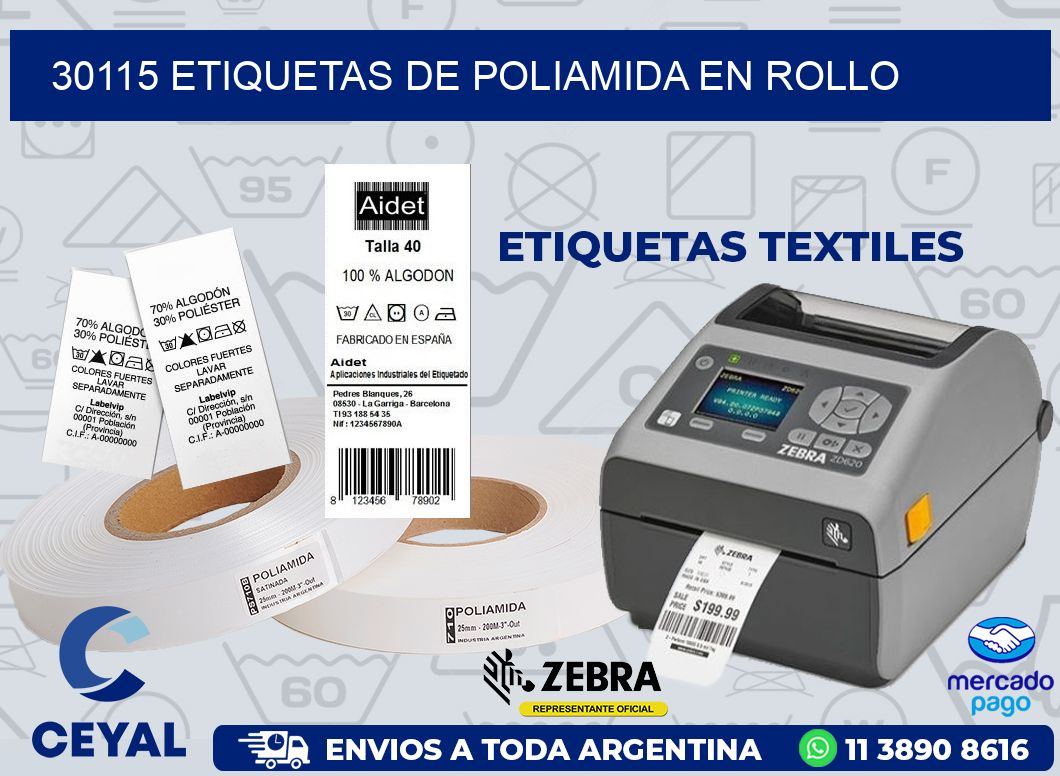 30115 ETIQUETAS DE POLIAMIDA EN ROLLO